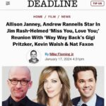 Allison Janney Instagram - Yes! I’m so excited to be jumping in with 2 of my favorites... Andrew Rannells @andrewrannells and Jim Rash @jimrash on this new project. How lucky am I!