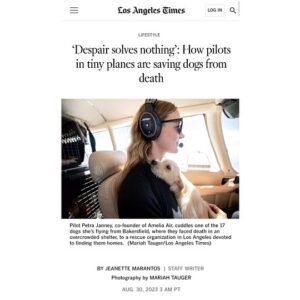 Allison Janney Instagram - My niece @petrafide and her incredible nonprofit @ameliaairrescue are featured in the @latimes today! Head to the link in my story to read this wonderful article that highlights their tireless work to fly shelter pets to new families.

Want to make a difference in the lives of animals? Visit Amelia Air’s website at the link in my bio to donate, volunteer or get involved with their rescue efforts!

To learn more about Amelia Air, tune into LA Times Today on Spectrum News 1 on Thursday, 8/31 at 7pm and 10pm PT!