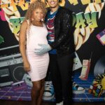 Allyson Felix Instagram - A time was had!!! Took it back to the 80’s to celebrate @supermanferg 40th birthday early (before baby arrives)!
