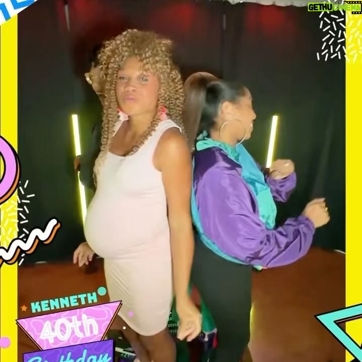Allyson Felix Instagram - A time was had!!! Took it back to the 80’s to celebrate @supermanferg 40th birthday early (before baby arrives)!