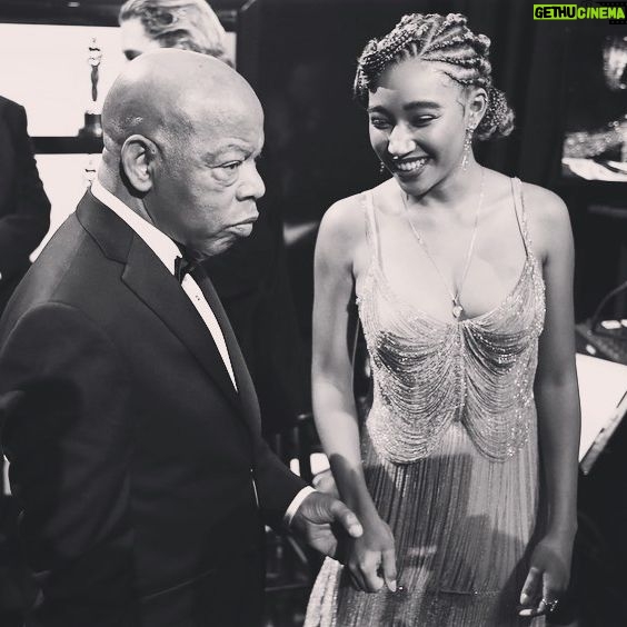 Amandla Stenberg Instagram - Mr. John Lewis in the 1960 film “Sit-In” by Robert M. Young! His devotion to liberation is the most powerful, it is love. I feel so honored to have been touched by his soul within my lifetime - emotionally through his activism, and in the flesh by having had the chance to meet him and stand by his side. I send all my love to his family and the upmost gratitude to the heavens for giving us Representative John Lewis. Thank you Sir for your life of service and dedication. 🕊