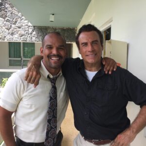 Amaury Nolasco Instagram - What an amazing feeling when you get to work with one of your idols. Dreams do come true. Grease and Saturday Night Fever were defining moments in my life. Who would've told me when I was 8 years old that I would get to work with this gentleman? Thanks John Travolta 🙏🏽🕺🏽 #keepondreaming #itsstillhappening #whereinthewolrdisamaury #greaselightning