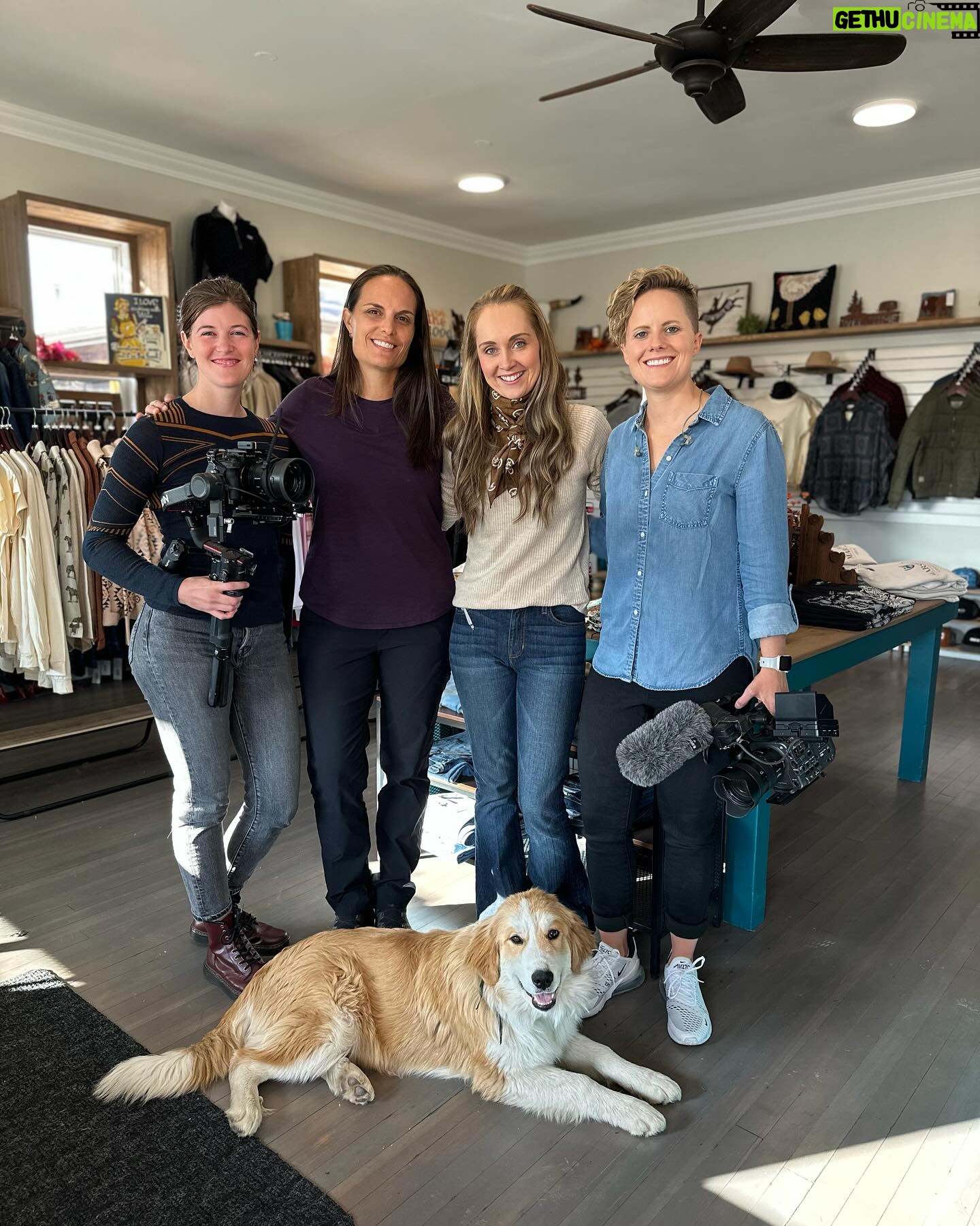 Amber Marshall Instagram - Marshall’s Country Store ended up being a great filming location for an on-camera chat with Amber Marshall for @rescuedheartsfilm - a new documentary (coming soon) about the miracles, mystery, and science of healing with horses. And there was no way we were walking out of there without some of our own Marshall’s merch! 🧢👕🩵 If you are not familiar, @amber_marshall_farm is the lead actor on the hit TV series @official_heartlandoncbc and she lives authentic to her character as she is deeply connected to her horses and other farm animals. @marshallscountrystore is Amber’s dream store come to reality and every item is something she has personally selected either because it is part of her everyday life or the artisan stands for something she believes in. Check out the fabulous items in her store at MarshallsCountryStore.com. And if you’re excited to see Rescued Hearts film when it comes out later this year, make sure you follow us on FB and/or IG @rescuedheartsfilm and subscribe to RescuedHeartsFilm.com! P.S. How adorable is Amber’s dog Autumn?! 🐶 #marshallscountrystore #heartland #ambermarshall #rescuedhearts #documentary #horselovers #ambersdogautumn