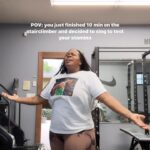 Amber Riley Instagram - Listen. This was after 3 rounds of a full workout and 10 min on the stairclimber. So yes. I was winded 😂🤣 we keeps it real over here in Rileyland! I am sharing my journey with yall, I’m preparing for something LIFE CHANGING and all these new disciplines are just a set up for God to SHOW OUT!!! #BePrepared you may not see it yet, but you can be ready for when it arrives! Edit: **LINK FOR PANTS IN STORIES and BIO in my Amazon Storefront** nasties 😂