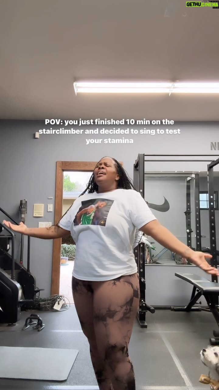 Amber Riley - 49.4K Likes - Listen. This was after 3 rounds of a full workout and 10 min on the stairclimber. So yes. I was winded 😂🤣 we keeps it real over here in Rileyland! I am sharing my journey with yall, I’m preparing for something LIFE CHANGING and all these new disciplines are just a set up for God to SHOW OUT!!! #BePrepared you may not see it yet, but you can be ready for when it arrives!
Edit: **LINK FOR PANTS IN STORIES and BIO in my Amazon Storefront** nasties 😂