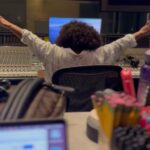 Amber Riley Instagram - My big sis @msamberpriley came by the studio and I played her “ALL”, a new song on the album!!! She had a moment…I’m taking risk with the music but never losing my love for worship music!! Yall wanna hear a collab with @msamberpriley and I? #all #newmusic #newalbum #chandlermoore #riley #studio #worship #maverickcitymusic