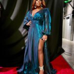 Amber Riley Instagram - Shoutout to every creative that gets us down that carpet. Unsung heroes of the industry and worth every penny. 👗: @icontips 💇🏾‍♀️: @stylesbydavonte 💄: @marquiswardbeauty Dress is @jovanifashions