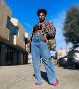 Amber Riley Instagram - Someone commented that they noticed my “happy weight gain”, all I heard was y’all see how HAPPY I AM 🥰😍 life isn’t perfect, but I’m grateful for mine. Also MY MAN MY MAN MY MAN took these photos! God blessed me cuz photographers are expensive as hell 😂😂 📸: @scoobzdoo 🫶🏾