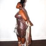 Amber Riley Instagram - Last night, I felt like chocolate dipped in honey. I felt like art. I felt so freaking beautiful and loved and I got to support a great cause. What @eltonjohn has done for HIV/AIDS research is inspiring. $9 million raised in one night 🙌🏾 ASTOUNDING. #EJAFOscars @ejaf Picture #9, I can just HEAR this photo and it sounds GOOD 😂 Picture #10 I gave birth to him, my baby 😍🥰 Thank you team! Styled by an ICON: @icontips Beat by: @missdrini 👗: @angelbrinks 🧥: @jaredlamar I GOT SNAPPED BY A LEGEND: THEE @alfredoflores