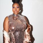 Amber Riley Instagram - Last night, I felt like chocolate dipped in honey. I felt like art. I felt so freaking beautiful and loved and I got to support a great cause. What @eltonjohn has done for HIV/AIDS research is inspiring. $9 million raised in one night 🙌🏾 ASTOUNDING. #EJAFOscars @ejaf Picture #9, I can just HEAR this photo and it sounds GOOD 😂 Picture #10 I gave birth to him, my baby 😍🥰 Thank you team! Styled by an ICON: @icontips Beat by: @missdrini 👗: @angelbrinks 🧥: @jaredlamar I GOT SNAPPED BY A LEGEND: THEE @alfredoflores