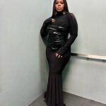 Amber Riley Instagram - Wearing all black to “The Color Purple” premiere! 👗: @icontips/ @normakamali 💄: @makeupbymila 💇🏾‍♀️: @slayedbyjrich