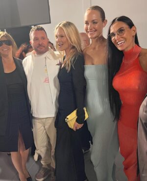 Amber Valletta Instagram - A beautiful few days in Milan with my gal pal @demimoore celebrating our friend @mrkimjones and his gorgeous new collection for @fendi 🩵🧡