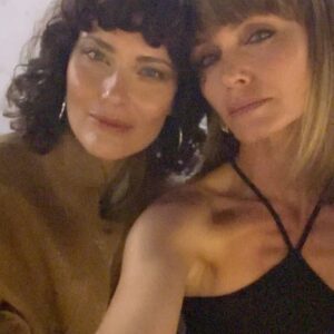 Amber Valletta Instagram - Twisted Sisters @ysl @anthonyvaccarello 🤎🤎