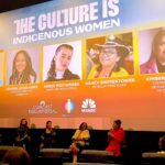Amber Valletta Instagram - I am extremely honored and grateful to be standing next to these incredible women. Last night we watched the screening of The Culture is Indigenous Women. It was fantastic! Here in these photos are the storytellers, artists, activists, tribal leaders, healers, educators representing just a few of the 574 tribes recognized by the US. The traditions and wisdom that these women and so many more carry is vital to our evolution and healing of this planet. I want to give a special thank you to my friend Kim Teehee for being a mentor and helping me reconnect to my Cherokee tribe. Please watch this Sunday #thecultureisindigenouswomen on @msnbc June 4th at 10pm EST or 7pm PST. Also on @peacock L to R in 1st photo : Crystal EchoHawk, Executive Director of IllumiNative; Q'orianka Kilcher, actress, singer, and activist; Moi Santos, Manager of Equity, Impact, and Belonging Program at Sundance Institute; Holly Cook Macarro is a partner at Spirit Rock Consulting LLC; Kim Teehee, Cherokee Nation's Delegate-designee to Congress; Jennifer Younger, contemporary Alaska Native jewelry designer 💛💛