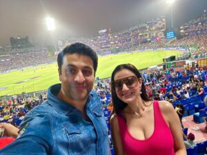 Ameesha Patel Instagram - DELHI —- IPL Match — DELHI vs MUMBAI —- @kuunalgoomer