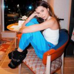 Amelia Henderson Instagram - back in tokyo & the tempura-ture is perfect as always 🇯🇵 also the pants are a sneak peek of something special @studiosembang ⚡️⚡️