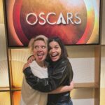 America Ferrera Instagram - From meeting at a High School summer acting program to being in Barbie and now at the Oscars together, I always feel so lucky to be in the presence of the legend Kate McKinnon! It’s so special to have longtime friends on the journey with you! We’re at the Oscars baby! @theacademy @barbiethemovie @nhsicherubs @nhsi.theatrearts #cherubs #OscarsRehearsal