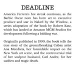 America Ferrera Instagram - Incredibly honored and humbled to be producing a series about the brilliant and seminal artist Ana Mendieta with this amazing team. @ccastrosmith @planbfree @amazonstudios @mgmstudios #AnaMendieta