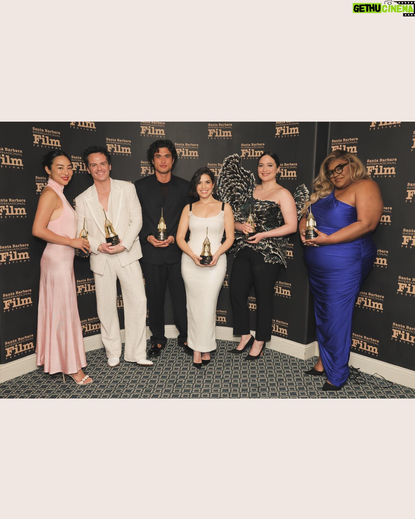 America Ferrera Instagram - 🤍 A wonderful night at the Santa Barbara International Film Festival! And an incredible honor to be given the #VirtuososAward alongside this fabulous group of actors! @officialsbiff 🤍 glam team: @karlawelchstylist @lindahaymakeup @hairbyaviva