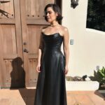 America Ferrera Instagram - Leather at the Luncheon 🖤 Celebrating BARBIE at the #AFIawards #Top10FilmList #2023 @karlawelchstylist @hairbyaviva @carolagmakeup