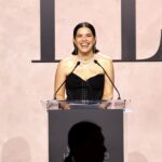 America Ferrera Instagram - Santa Maria! Hot damn! Holy Shmoly!! I can not find the words to convey the amazingness of last night at Elle Women in Hollywood. Being in a room full of women I love and admire was life-giving! Every single speech was personal, wise and profound. My soul sister Eva Longoria presented me with the most moving speech I have ever had given to me. She made me sob as only she can because she is the person in this industry who knows my experiences so intimately and really truly sees me. Thank you Eva for presenting to me even as you were being honored yourself by the equally amazing @kerrywashington ! Slide 7 is the look on my face all night- just deeply in awe and in gratitude to witness the light of all the women being honored - @lilygladstone @jlo @tarajiphenson @tasiasword @daniebb3 #JodieFoster #GretaLee @evalongoria Thank you @elleusa & @ninagarcia 💜 And I was so honored to have some of my favorite Women in Hollywood by my side, my team and mentors who fight for me and lift me up every day- @trustalexandra @kawachouttt @haubegger @carriebyalick @ntlmoran @taranitup49 @secretagentm This past week has been overwhelmingly full of love and recognition for my work as an actress and advocate. I don’t take a single moment of it for granted. Thanks for being on the journey with me. 🥹 And thank you as ever to the glam team that helps me look and feel as powerful on the outside as I do on the inside 😘 @karlawelchstylist @carolagmakeup @hairbyaviva @jamiespradley @gracewrightsell