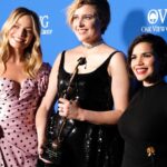America Ferrera Instagram - 🌸A special night at Palm Springs Film Awards honoring our beloved & phenomenal Barbie director Greta Gerwig. @psfilmfest 💖Glam @karlawelchstylist @larryjarahsims @carolagmakeup