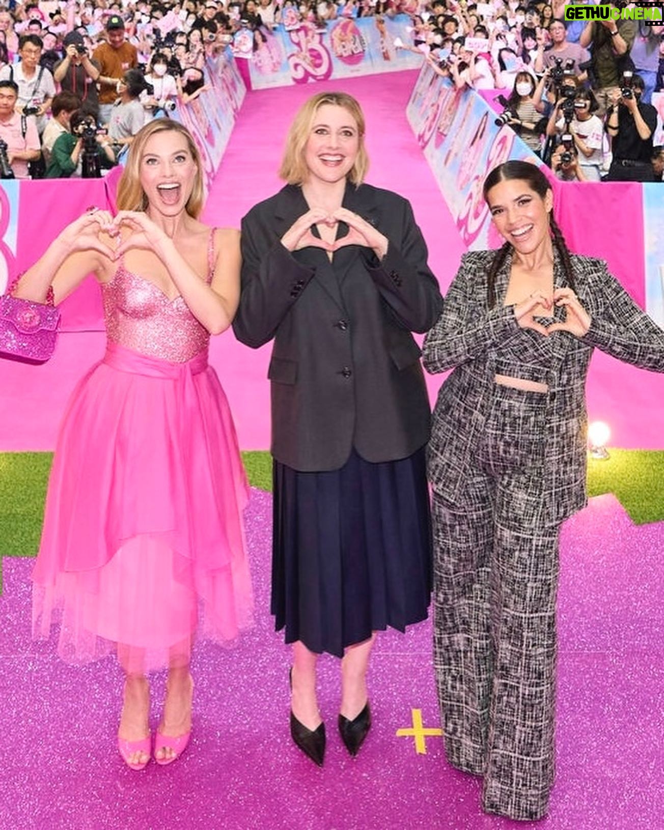 America Ferrera Instagram - My wonderful driver @koreigners prepped me to tell the fans in Seoul, Korea how AWESOME they are! This event was electric! Iām still buzzing! š«¶šš«° @barbiethemovie @warnerbros.korea