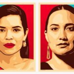 America Ferrera Instagram - Happy Oscars Sunday!!! Absolutely love these gorgeous portraits that my friend and artist @ernestoyerena made of me and @lilygladstone - thank you for the honor friend!