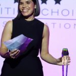 America Ferrera Instagram - Thank you @criticschoice for honoring me with your Groundbreaker Award at your Celebration of Black, Latino, and AAPI Achievements. The room was full of legendary and new-generation groundbreakers who are doing the hard work to pave paths for more of us. I’m rooting for all of us, always! When one of us is winning, we’re all winning! #CriticsChoice And thank you to my mama @judithlight for gracing me with her presence and giving me the award. I love you always and forever. 💕