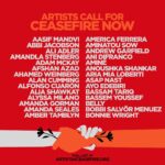 America Ferrera Instagram - We come together as artists and advocates, but most importantly as human beings witnessing the devastating loss of lives and unfolding horrors in Israel and Palestine. Please join us in demanding that Congress, @POTUS, and other world leaders call for an immediate de-escalation and ceasefire in Gaza and Israel before another life is lost. We must facilitate a ceasefire without delay – an end to the bombing of Gaza, the safe release of all hostages, and adequate access for humanitarian aid to reach the people that desperately need it. Read our full letter at artists4ceasefire.org