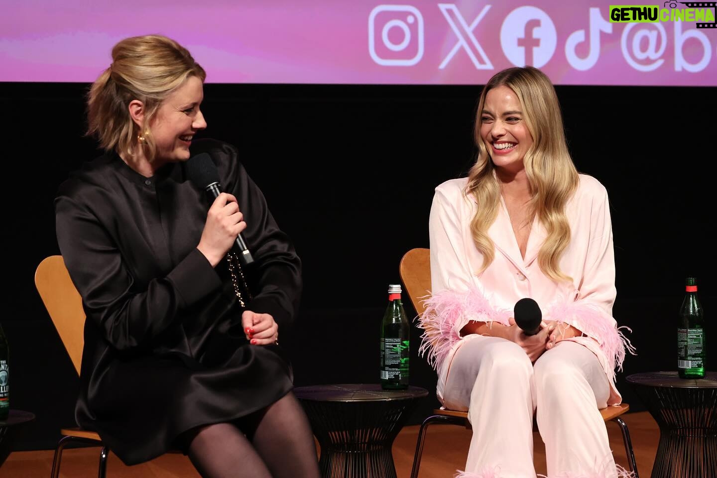 America Ferrera Instagram - Together again. 💕 #GretaGerwig, #MargotRobbie and @AmericaFerrera sat down with @AngeliqueJackson for a Special Screening and Q&A of #BarbieTheMovie.