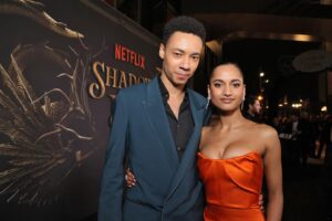 Amita Suman Instagram - Knife wife returns to @netflix on March 16th 🗡️

An incredible evening celebrating not with the cast and the team but my family at the premier for @shadowandbone 

Thank you to everyone who came ❤️

A special shout out to @chanelofficial @roland_mouret  @jimmychoo @publiceyecomms @kirinstagram @giocampora @chercoulter