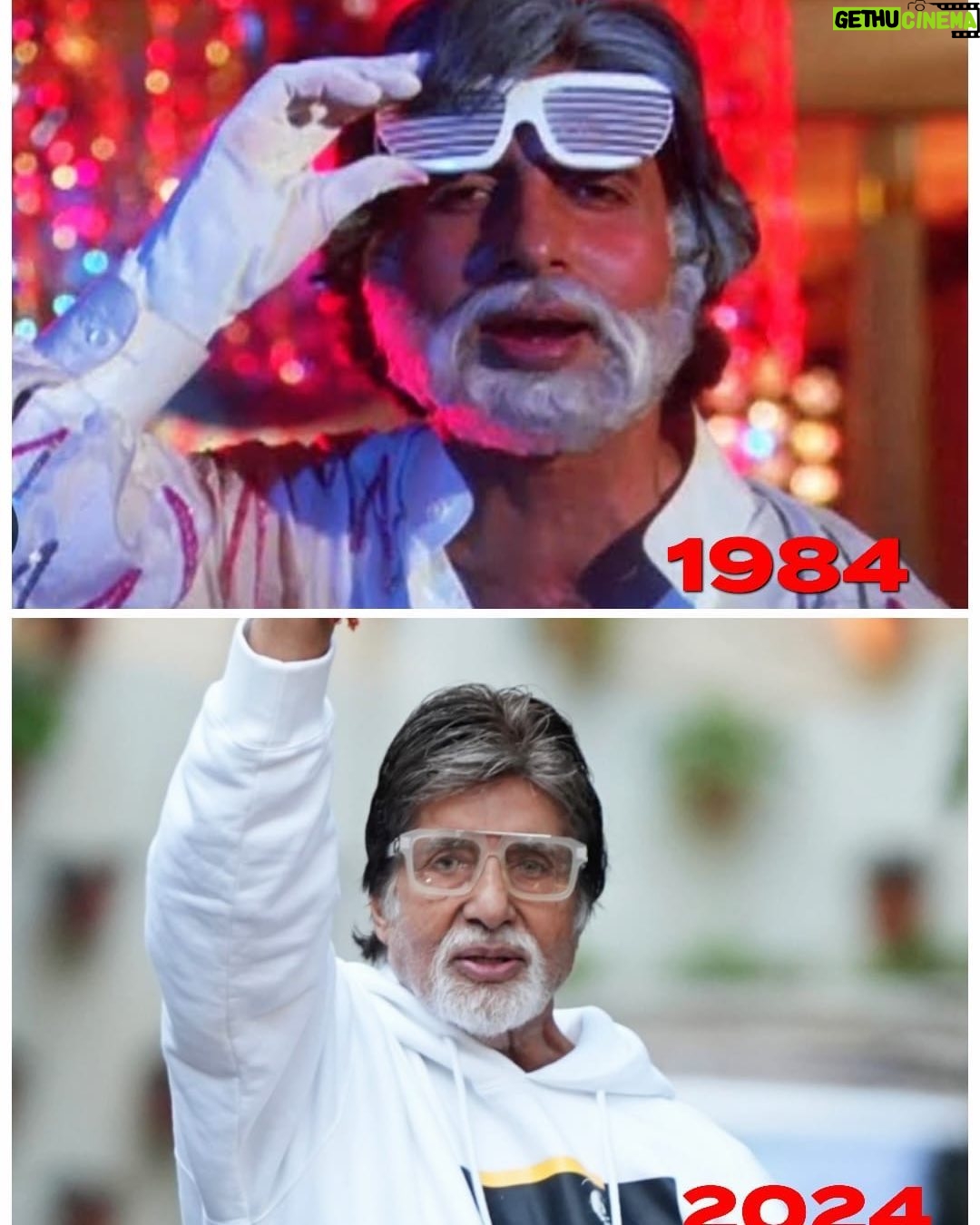 Amitabh Bachchan Instagram - … from 1984 to 2024 .. time time ki बात होती है 😉 .. on top film INQILAB and yesterday at Sunday fan meet
