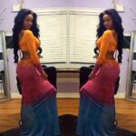 Amiyah Scott Instagram – Cut-Out Maxi by @bryonjavar 
Hair by @kellonderyck