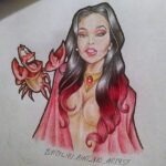 Amiyah Scott Instagram - I am sooooo in love with this drawing!!! 😍😍😍 thank you so much @bytch_yu_aint_no_artyst #TheLilMermaid ❤️