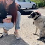 Amy Dumas Instagram - Yesterday 2 legends got to meet. Chula is a Pacifica staple- a local legend. She takes herself to the beach daily and does literally whatever she wants spreading her raddness all over the beach. Don’t get too attached, because after she gives you some love- she’s on to her next task. It made my day for Kenz to finally cross paths with Chula. #legends #legendstatus #seniordogsofinstagram