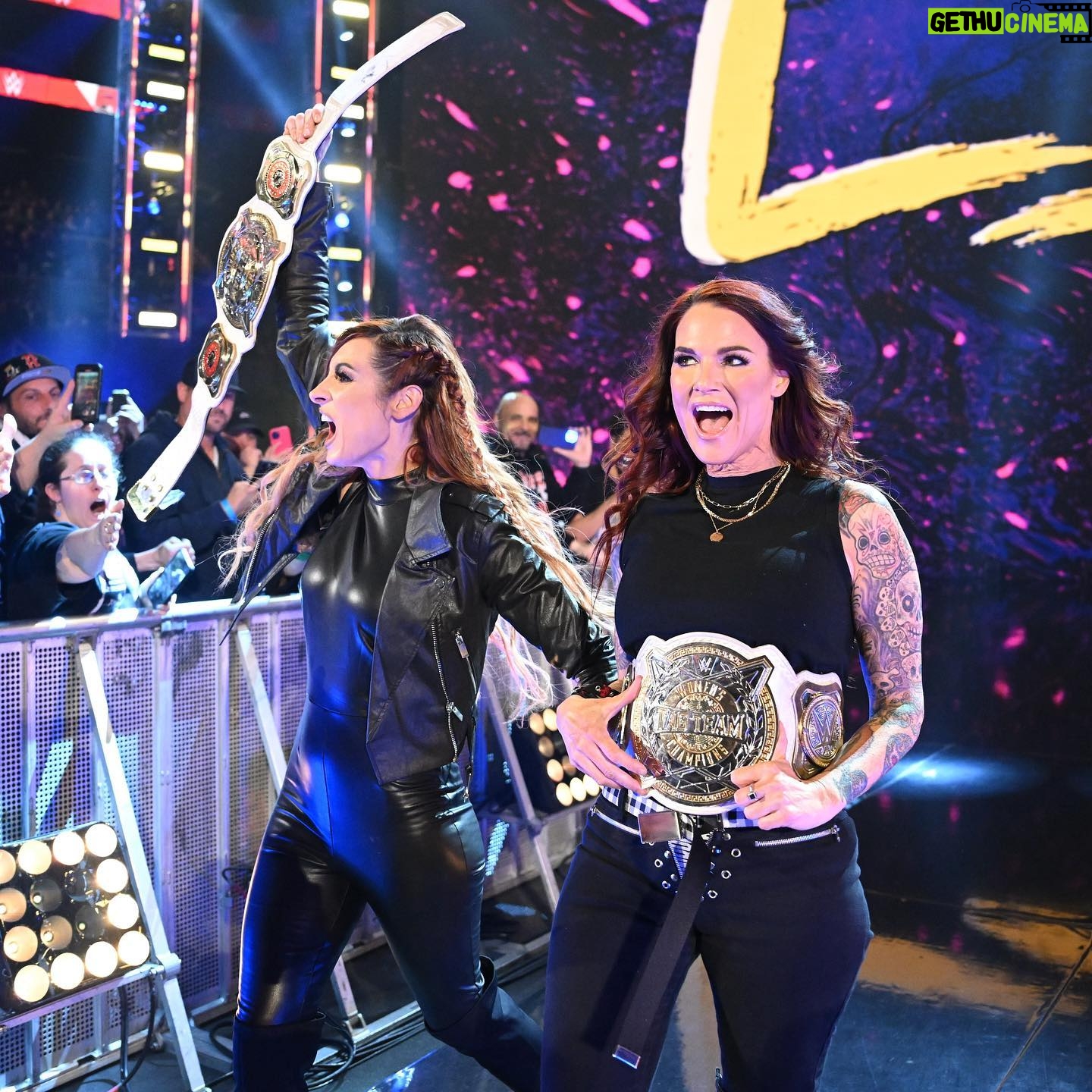 Amy Dumas - 29.7K Likes - This is what pure joy looks like. Who should we take on? Or rather, grab yourself a partner and step up. Weāre ready to fight! #tagchamps #tagteam #wwe