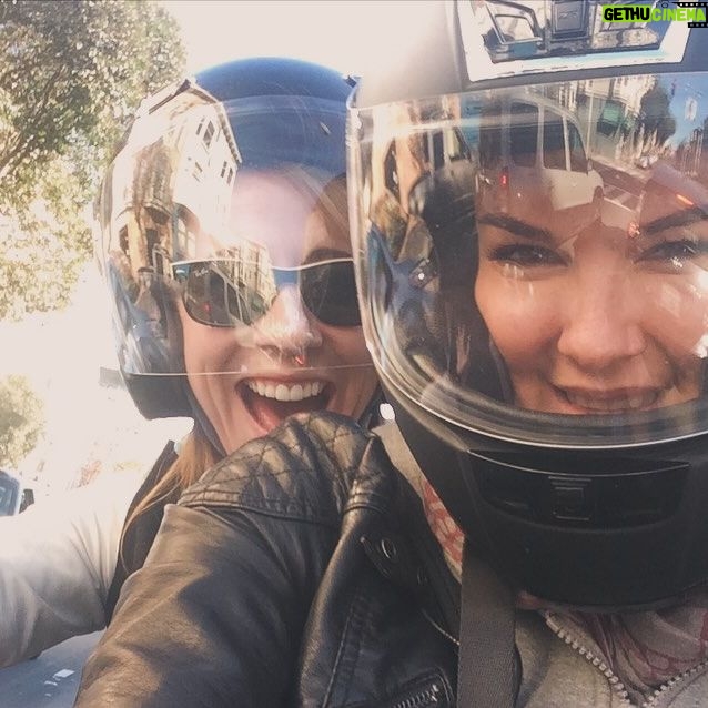 Amy Dumas - 18.5K Likes - I’m saddened to make this post but….
my faithful @genuinescooters Hoolie of 10 years was stolen today. If you’re in SF keep a lookout for a matte green Genuine Hooligan. It has been registered as stolen. If you’re in the Bay Area please share. Maybe I can find her before she’s chopped and stripped 🥹
These pics are from happier days over the years. I haven’t known a life without my scoot in 15 years. I’ve put so many miles on these 2 wheels- she was a little beat up- but I wouldn’t have traded her for anything. 🥹🥹
#scooter
#scooterlife
#twowheels