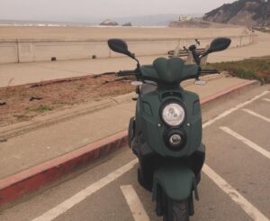 Amy Dumas Instagram - I’m saddened to make this post but…. 

my faithful @genuinescooters Hoolie of 10 years was stolen today. If you’re in SF keep a lookout for a matte green Genuine Hooligan. It has been registered as stolen. If you’re in the Bay Area please share. Maybe I can find her before she’s chopped and stripped 🥹

These pics are from happier days over the years. I haven’t known a life without my scoot in 15 years. I’ve put so many miles on these 2 wheels- she was a little beat up- but I wouldn’t have traded her for anything. 🥹🥹
#scooter 
#scooterlife 
#twowheels