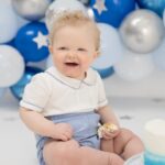 Amy Hart Instagram - Stanley’s having a smashing time 😢🍰 we took our gorgeous little man to @kate_priest_photography for his cake smash and I’m obsessed with the photos 🤩🤩🤩 There are more but they’re landscape so there will be another post 🤣 Did you do a cake smash for your little one? 💕 #cakesmash #firstbirthday #firstborn #firstbirthdaycake #cakesmashbrighton #baby #son #babyphotos #babyphotoshoot