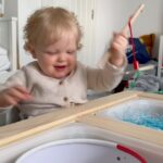 Amy Hart Instagram - Sensory Table! 🎣 🐠 Now that Stanley is getting older I’m excited to start doing more structured activities with him!! Please share any ideas for sensory set ups in the comments to help others out 👇🏻 Table: IKEA Filsat Chairs: IKEA Kritter Game: Chad Valley from Argos #sensoryplay #sensory #sensoryplayideas #sensorybin #sensoryactivity #woodentoys #fishinggame #ikea #ikeahack #ikeafilsat #filsattable #filsatfun #kritterchair #trufftray #trufftrayideas #montessoriactivity #activitytable #toddleractivities #toddlerplay #toddlerplayideas #toddlertoys