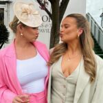 Amy Hart Instagram - Come to Aintree with us! 🐎🥂🍽️🎰 A few winners, a few losers and lots of laughs! I only put little £2.50/£5/sometimes I push to £10 bets on and my biggest win (£80) was from our £1 syndicate!!! Forgot to take a pen with me so when we had a tips session from Bob Champion I had to use my lipliner to mark the horses he suggested 🤣 I always feel so lucky if I get a tips session from a pro so I like to write them all down! The food was stunning, we ate in The Art Club which was fine dining vibes and I got interviewed about my @riverisland suit by @thejockeyclub which was fun! We ended up at the Queens afterwards which was sooo fun! A long old drive but a fab day! #aintree #ladiesday #imwearingri #riverisland #suit #ladiestailoring #midsizestyle #midsizefashion #horseracing #racedayoutfits #fascinator #midsizetailoring #midsizesuit
