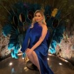 Amy Hart Instagram - One week to go til the BAFTA’s, this is the last set of blue dress pics I promise 🤣🤣. Just wanted to leave number 2 in there to remind you skin texture is normal! Had my dress fitting today for the ceremony next week, what do you think I’ve gone for?! #baftas #glam #redcarpetfashion #baftatvawards #nightout #peacockfeathers