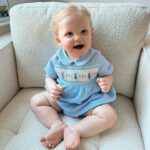 Amy Hart Instagram - Hop Little Bunny Hop Hop Hop 🐣🐇🐰🪺🍫 hope you’ve all had a lovely Easter weekend….and it’s not over yet!! Tomorrow I’m making my first return to Drag Queen Sundays (Mondays…) since 2022! I think it may not end well 🤣 Stanley’s little romper is from @rachelrileyuk , love the traditional stuff on him 🥲 #easter #eastersunday #rachelriley #romper #traditionalbabyboysclothes #babyromper #spanishbabywear #spanishbabyclothes