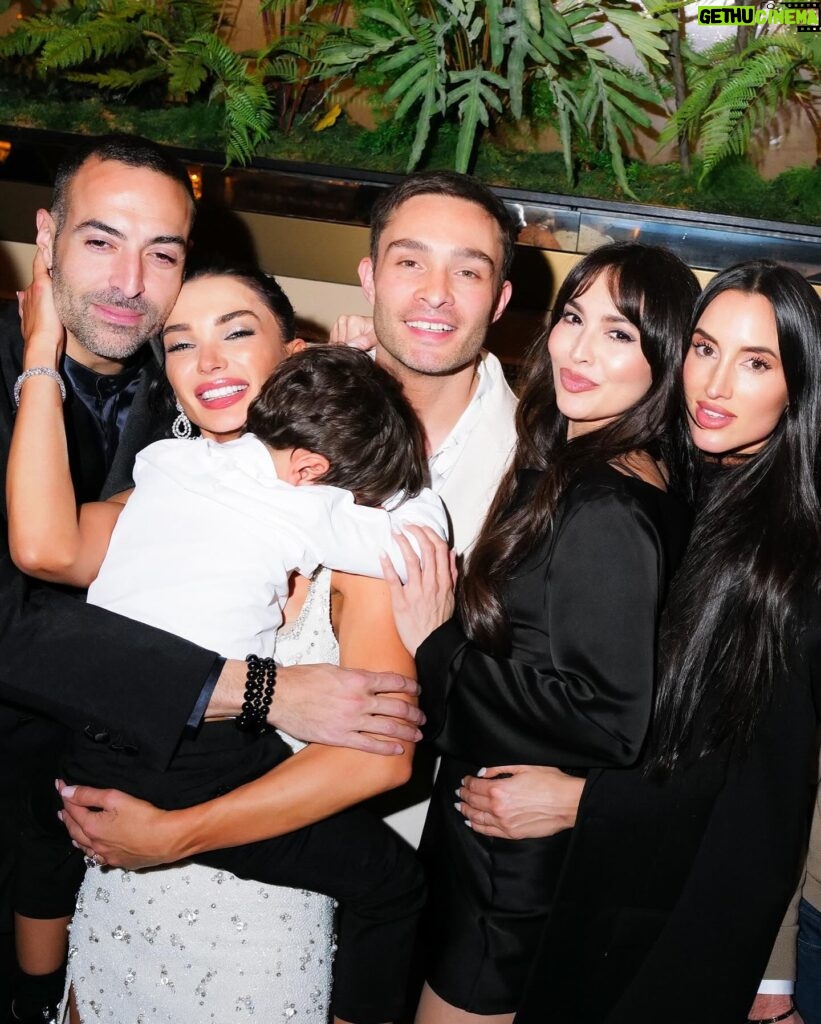 Amy Jackson Instagram - Life is nothing without friends & family, we love you. Thankyou for making our engagement so special ✨ @marco.bahler thankyou for capturing our night 📸❤️‍🔥