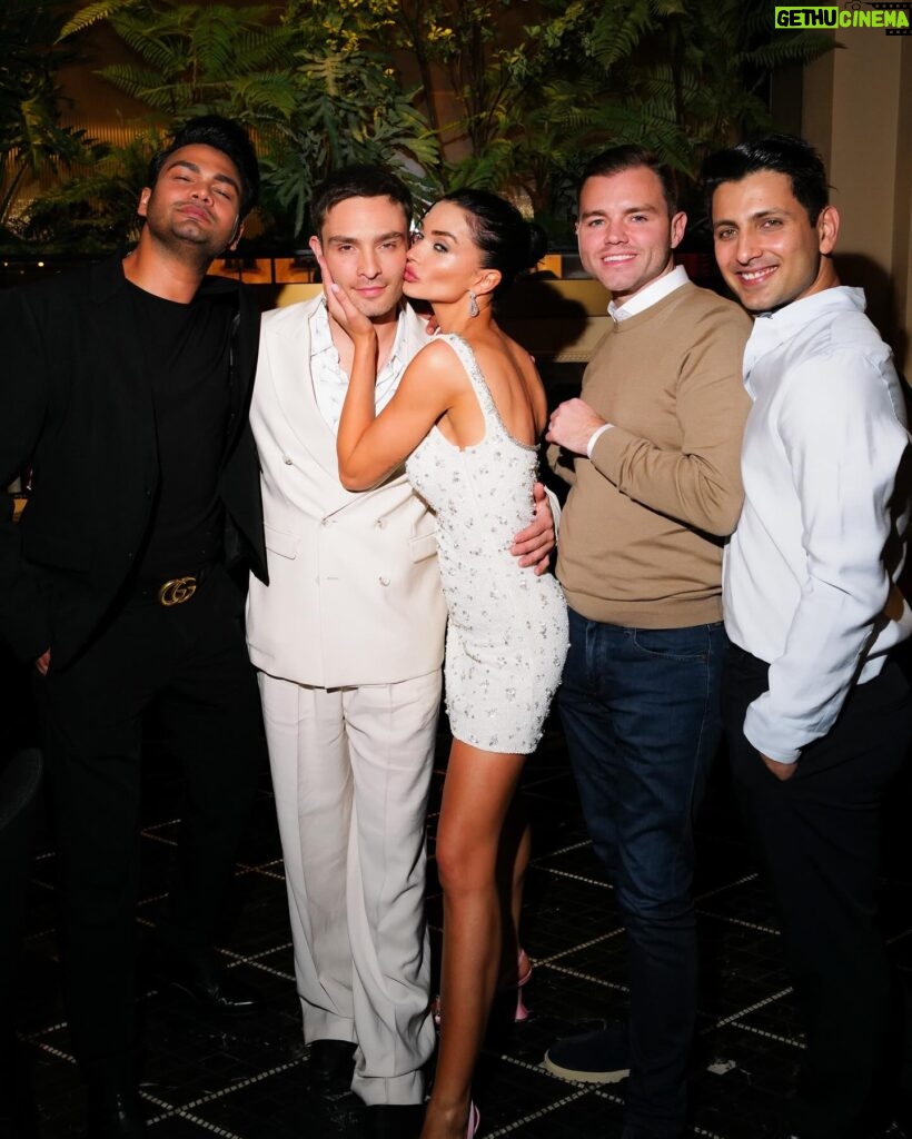 Amy Jackson Instagram - Life is nothing without friends & family, we love you. Thankyou for making our engagement so special ✨ @marco.bahler thankyou for capturing our night 📸❤️‍🔥
