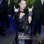 Amy Lee Instagram – Had a lovely night with AMC last night for their upfronts event, where I had the honor of playing a special version of Bring Me to Life with my good friend and accomplice Dave Eggar as beautiful clips from Interview with the Vampire and Mayfair Witches rolled and petals fell from the ceiling. And oh yeah there were zombies everywhere! As a long time Anne Rice AND Walking Dead fan this was super cool. Thanks for having me! 
My awesome dress was made by @callandresponseclothing
Harness by @vexclothing
Jewels by @onauratoutvu
Styled by the always fabulous @marjanmalakpour