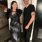 Amy Lee Instagram - Had a lovely night with AMC last night for their upfronts event, where I had the honor of playing a special version of Bring Me to Life with my good friend and accomplice Dave Eggar as beautiful clips from Interview with the Vampire and Mayfair Witches rolled and petals fell from the ceiling. And oh yeah there were zombies everywhere! As a long time Anne Rice AND Walking Dead fan this was super cool. Thanks for having me! My awesome dress was made by @callandresponseclothing Harness by @vexclothing Jewels by @onauratoutvu Styled by the always fabulous @marjanmalakpour