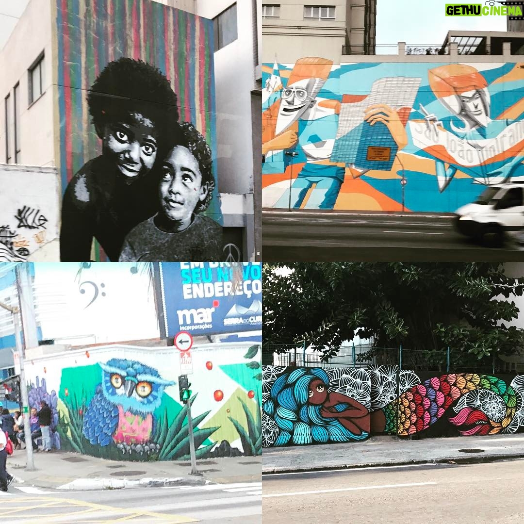 Amy Lee Instagram - SO much beautiful street art in Brazil. We were whizzing by hundreds more but I snapped these out the window at times when times we stopped