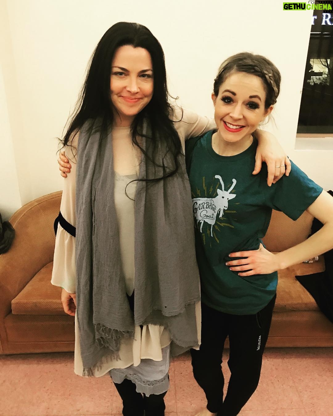 Amy Lee - 102.1K Likes - Blown away by the talented and genuine @lindseystirling last night at her #warmerinthewinter show in Portland! So good to finally meet you face to face! ❤️